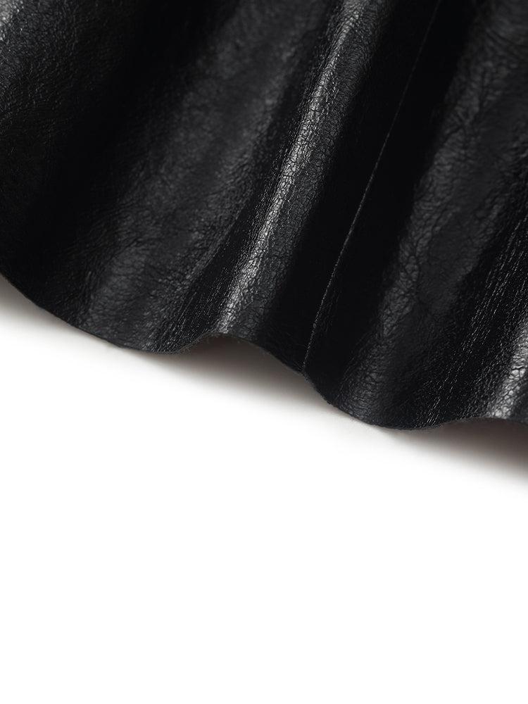 PU Leather Slit Women Column Skirt Product Image