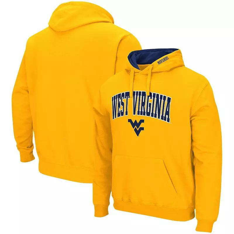 Men's Colosseum Gold West Virginia Mountaineers Arch & Logo 3.0 Pullover Hoodie, Size: Large Product Image