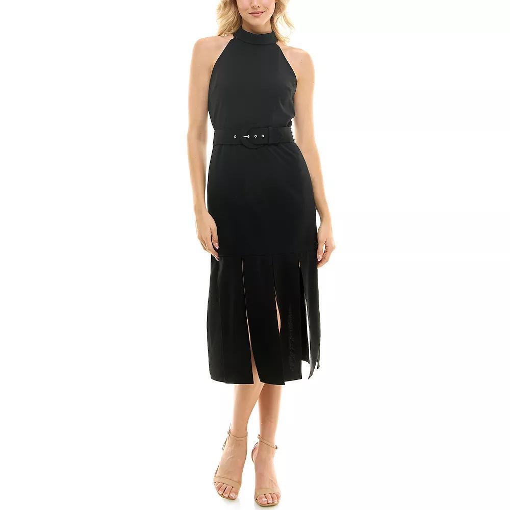 Women's Maison Tara Carwash Hem Sheath Dress, Size: 16, Black Product Image