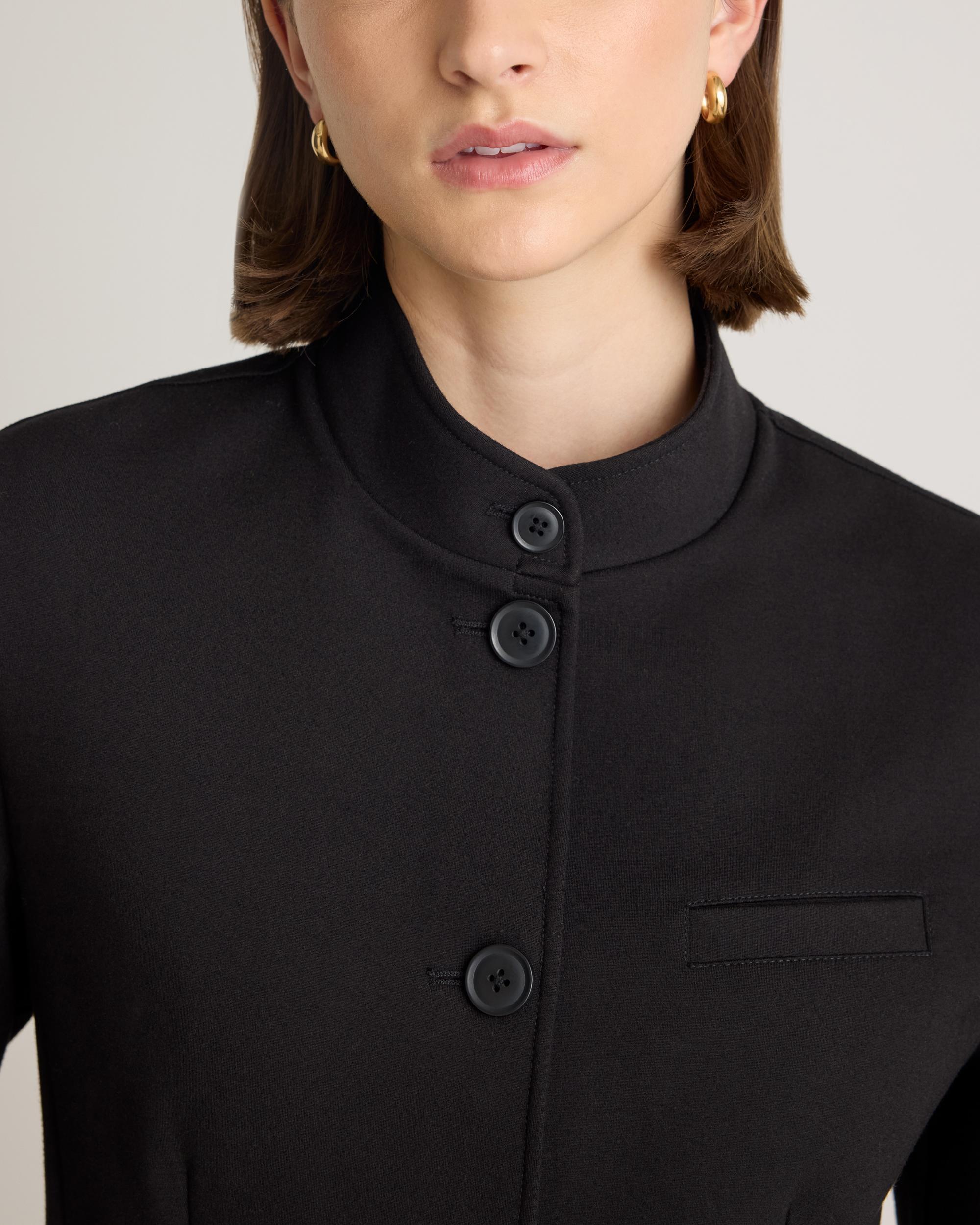 Quince | Women's Ultra-Stretch Ponte Stand Collar Blazer Rayon Product Image