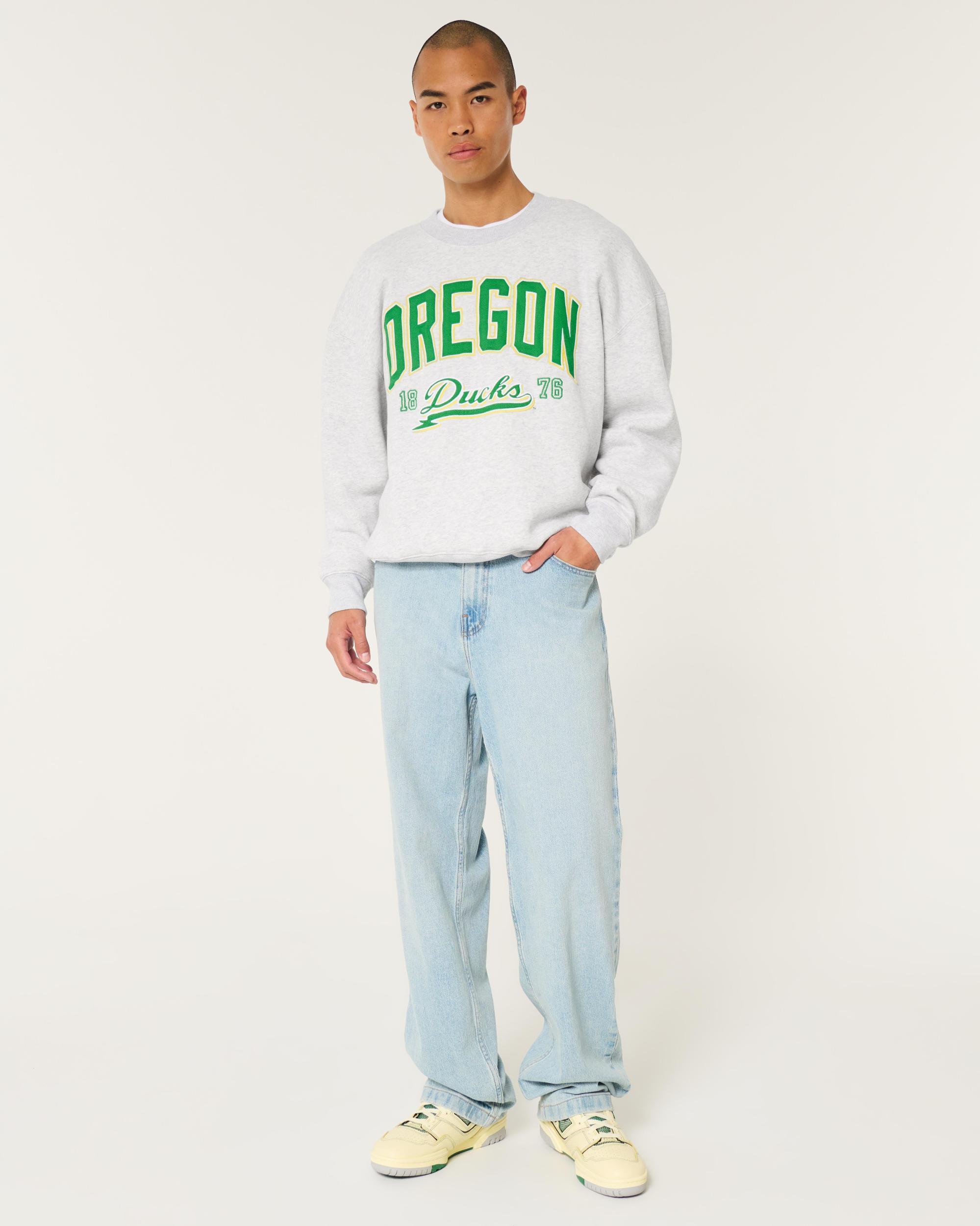 Boxy Indiana University Hoosiers Graphic Crew Sweatshirt Product Image