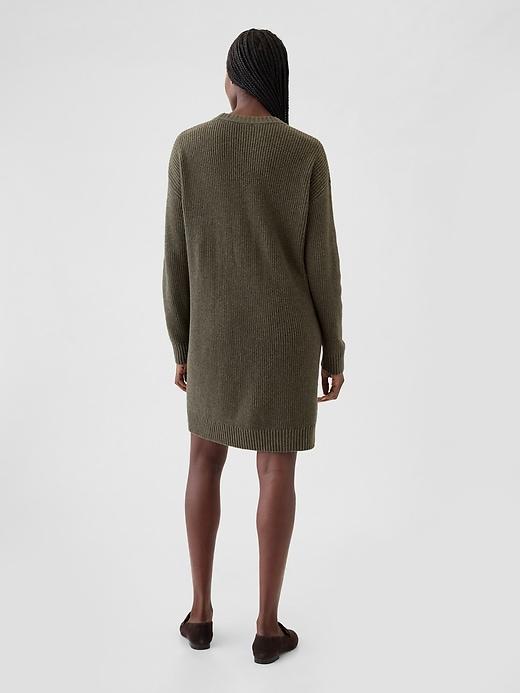 CashSoft Shaker-Stitch Mini Sweater Dress Product Image