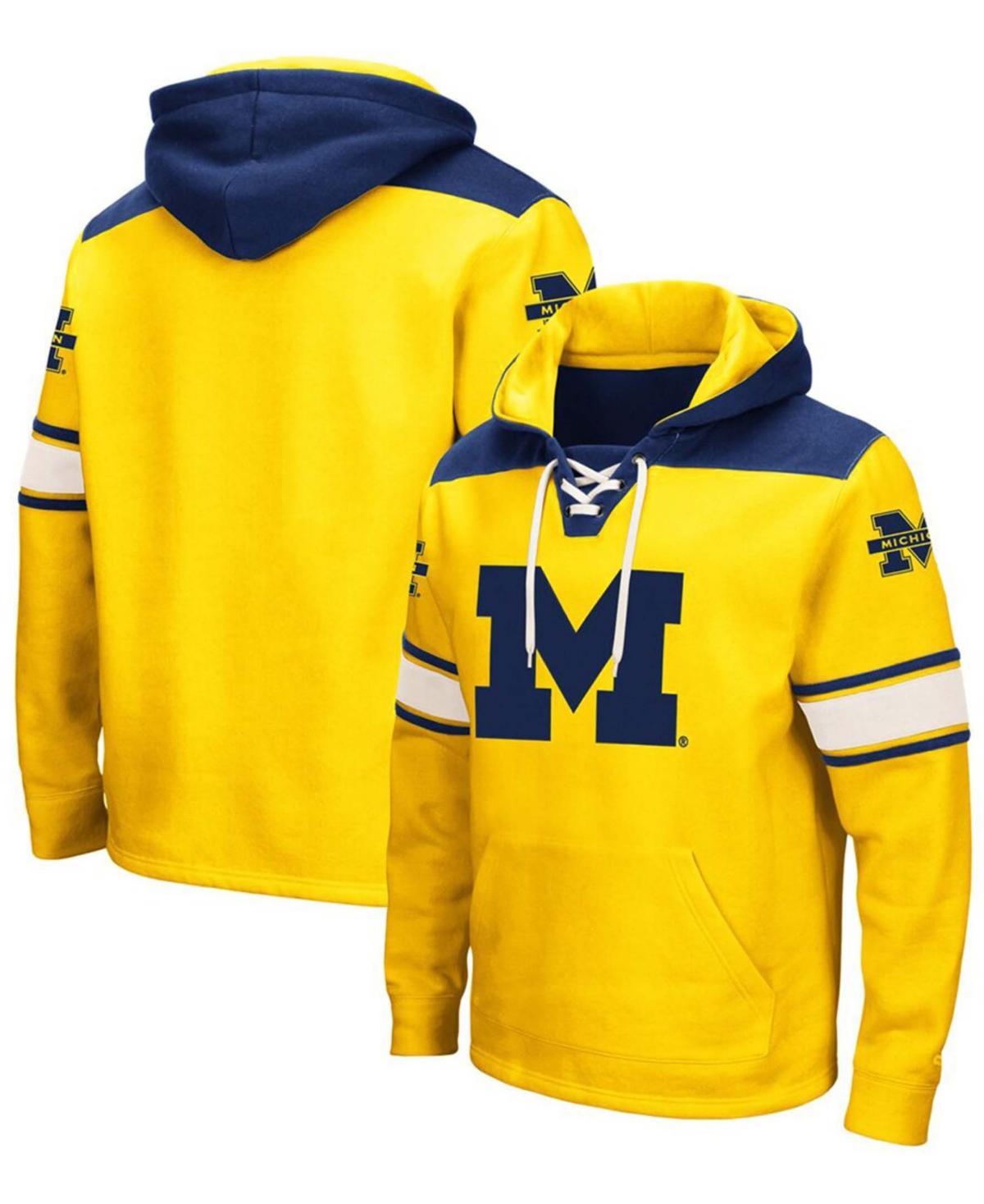 Mens Colosseum Maize Michigan Wolverines 2.0 Lace-Up Pullover Hoodie Product Image