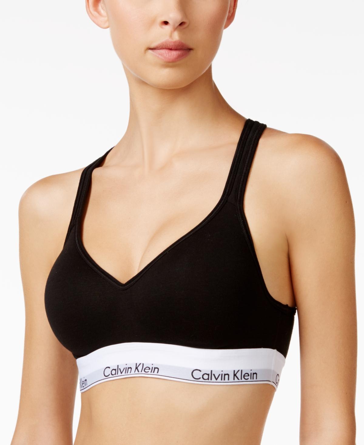 Calvin Klein Modern Cotton Padded Bralette QF1654, Women's, Size: Large, Black Product Image