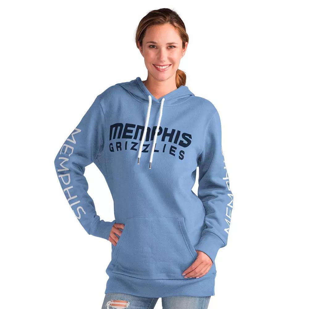 Womens G-III 4Her by Carl Banks Light Blue Memphis Grizzlies Base Coach Pullover Hoodie Product Image