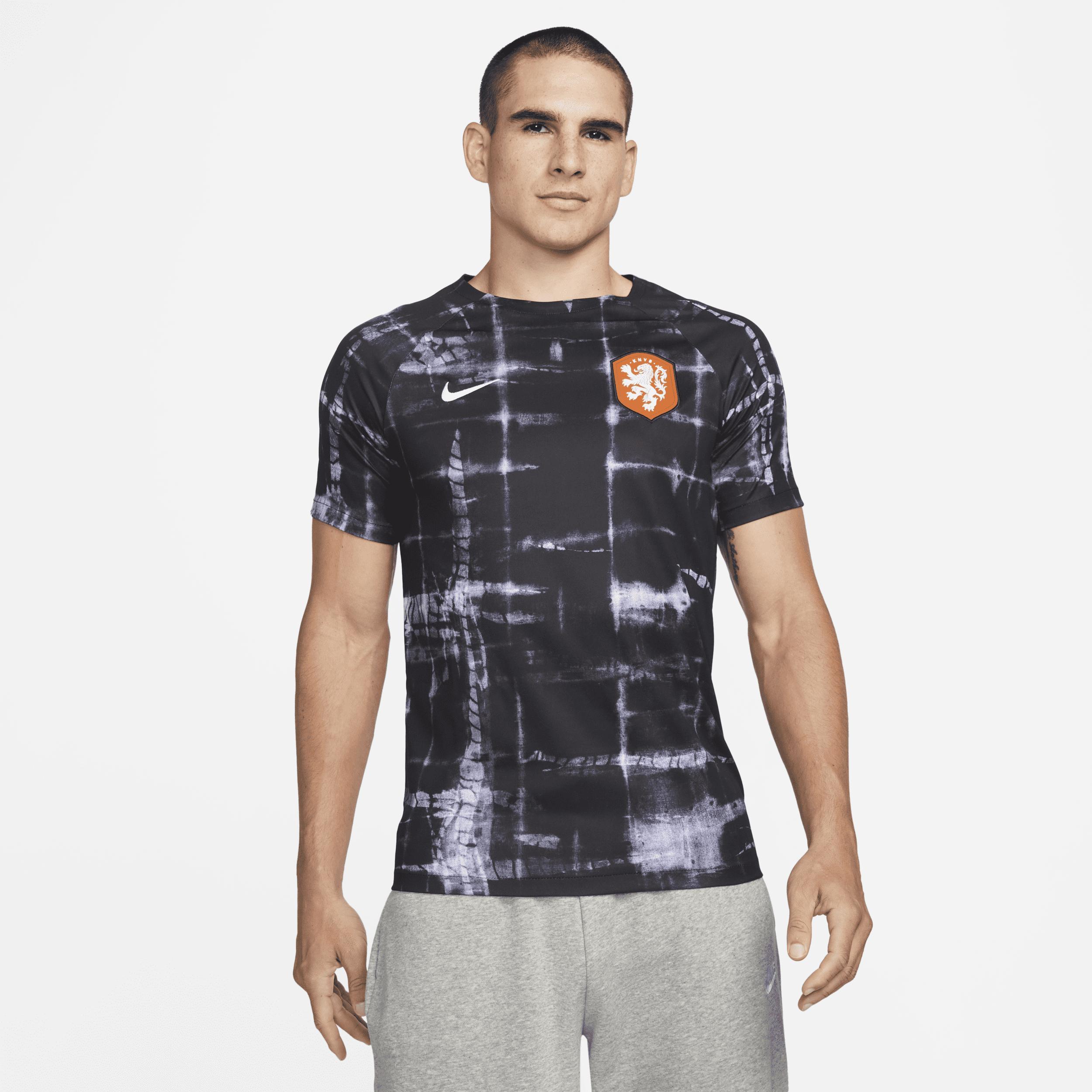Mens Nike Black Netherlands National Team 2022/23 Pre-Match Top - Black Product Image