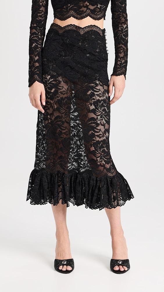 rabanne Maxi Stretch Lace Skirt | Shopbop Product Image