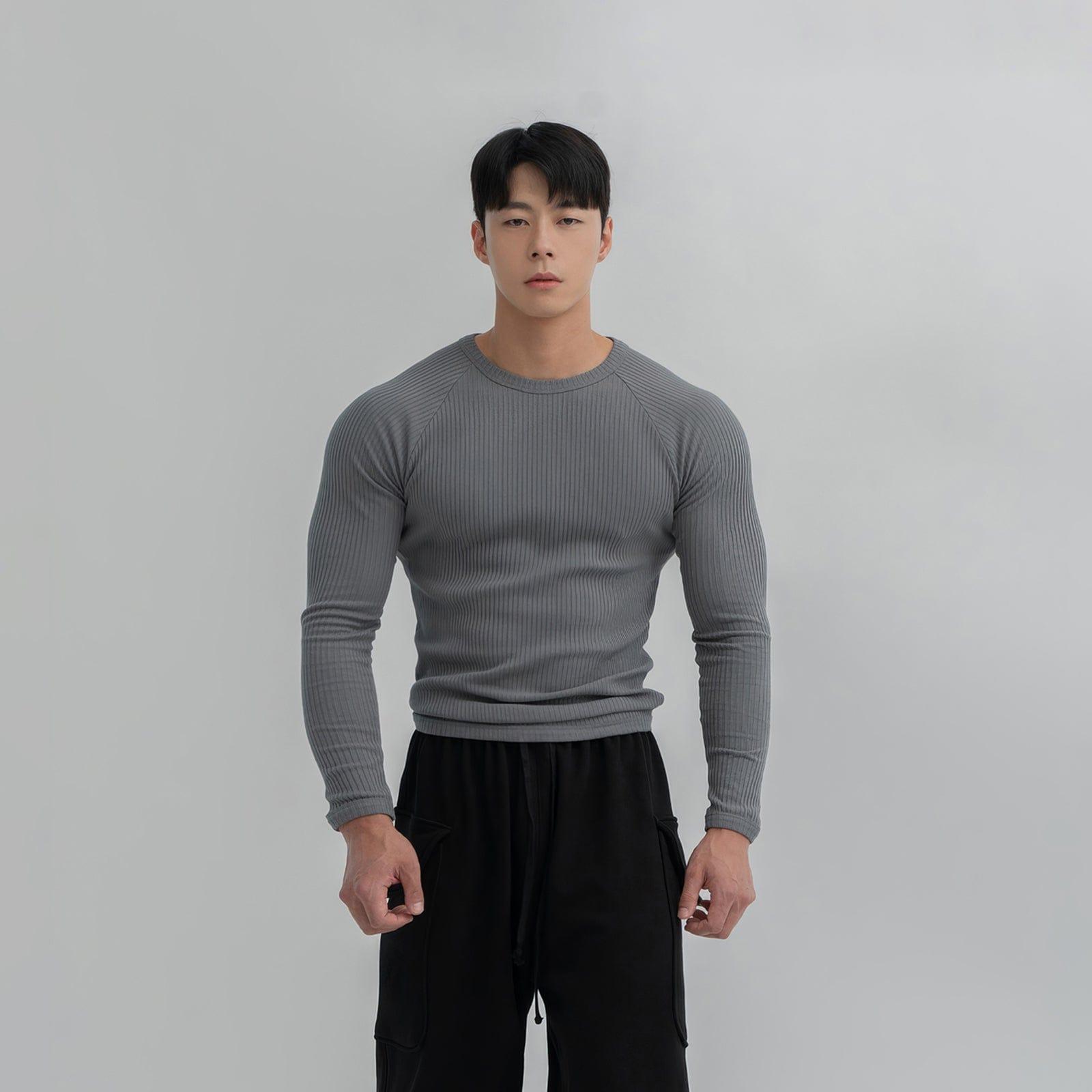 RT No. 12561 VERTICAL KNIT SLIM LONGSLEEVE Product Image