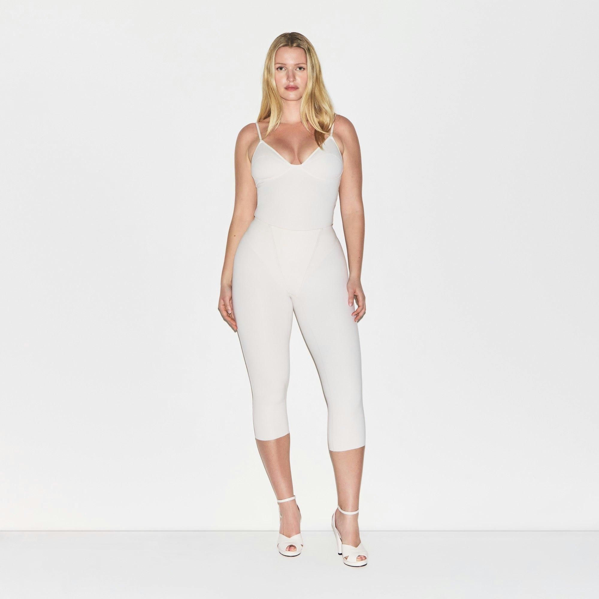 COTTON SHAPEWEAR THONG BODYSUIT | MARBLE Product Image