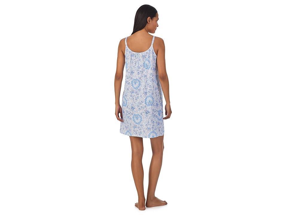 Lauren Ralph Lauren Short Nightgown (Blue Floral) Women's Pajama Product Image