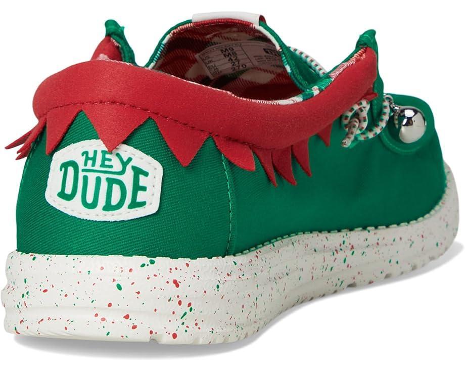 Men's Hey Dude Wally Holiday Elf Green/Red Product Image