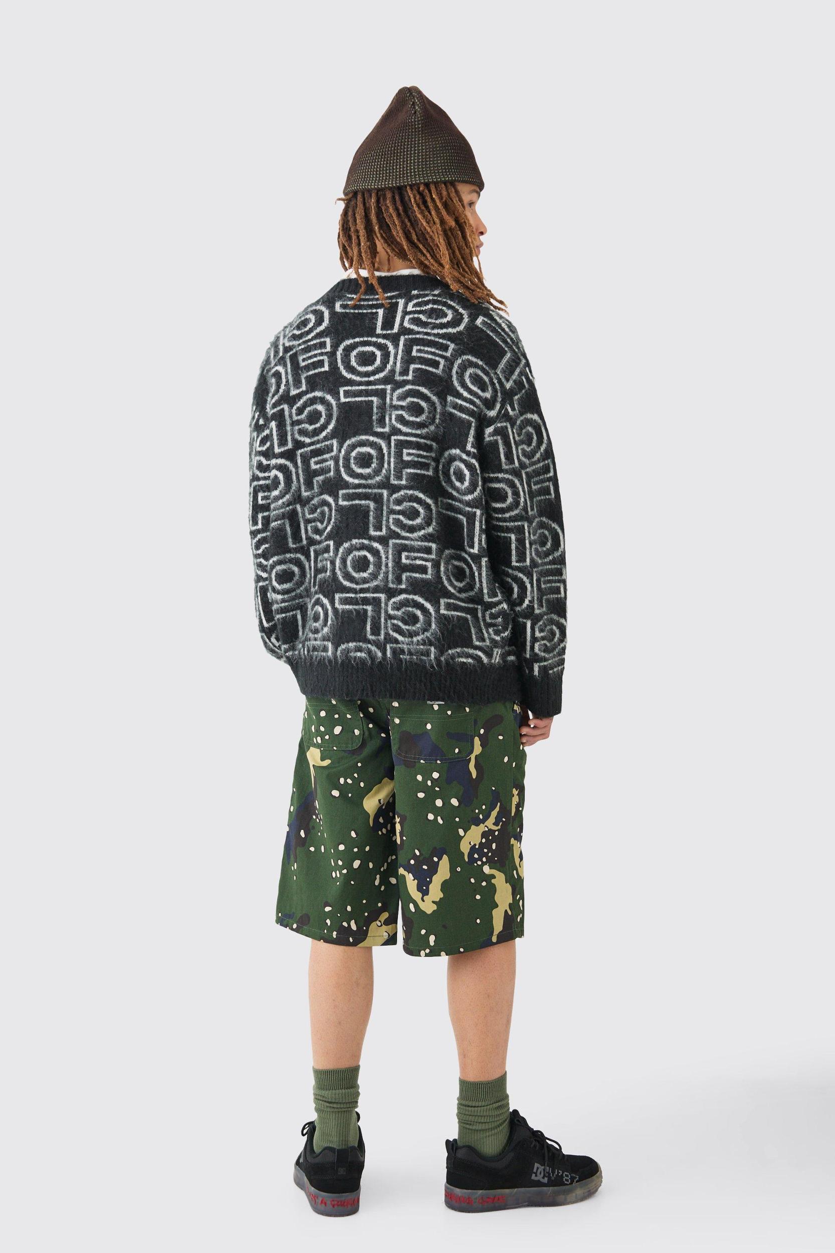 Comfort Waist Belted Camo Jorts | boohooMAN USA Product Image