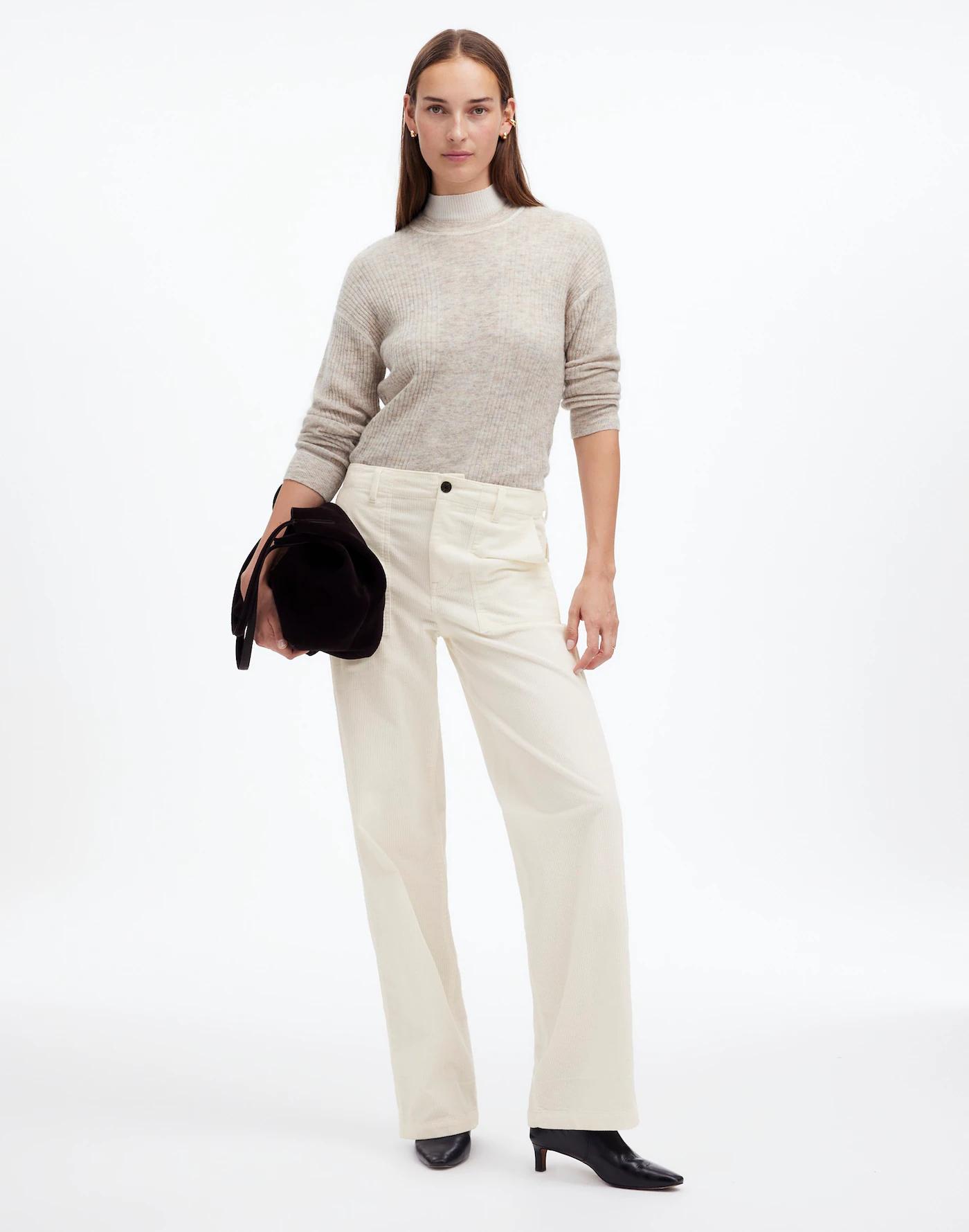 Petite Low-Slung Baggy Utility Pants in Corduroy Product Image