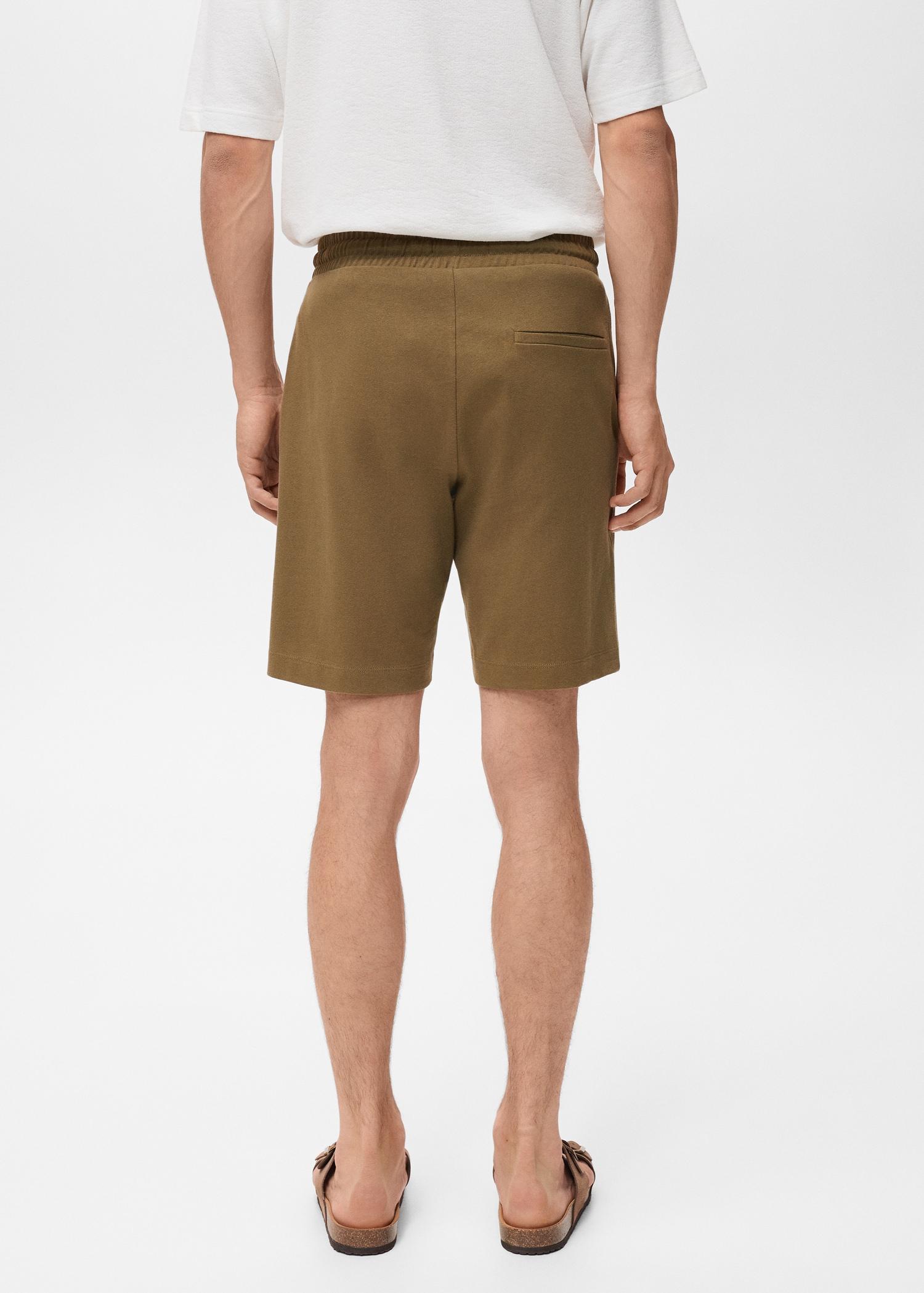 100% cotton bermuda shorts with drawstring - Men | MANGO USA Product Image