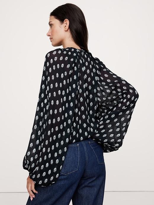 Chiffon Twist-Neck Top Product Image