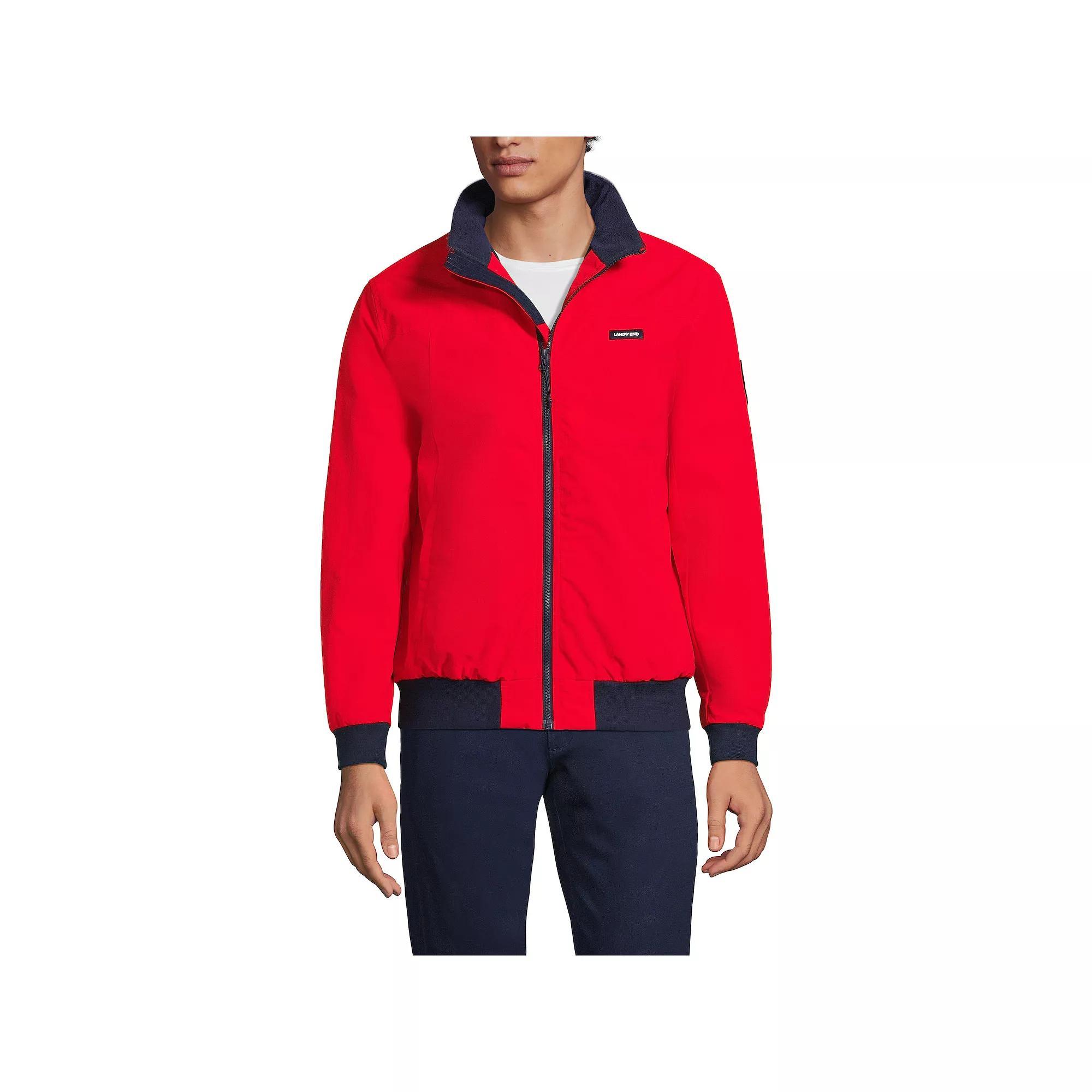 Men's Lands' End Classic Squall Bomber Jacket, Size: XL, Mariner Blue Product Image