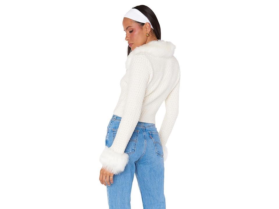 Show Me Your Mumu Zermatt Zip Up Pebble Knit with Faux Fur) Women's Sweater Product Image