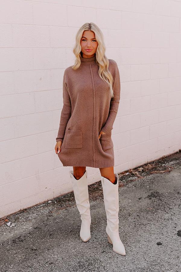 Rustic Vineyard Knit Sweater Dress Product Image