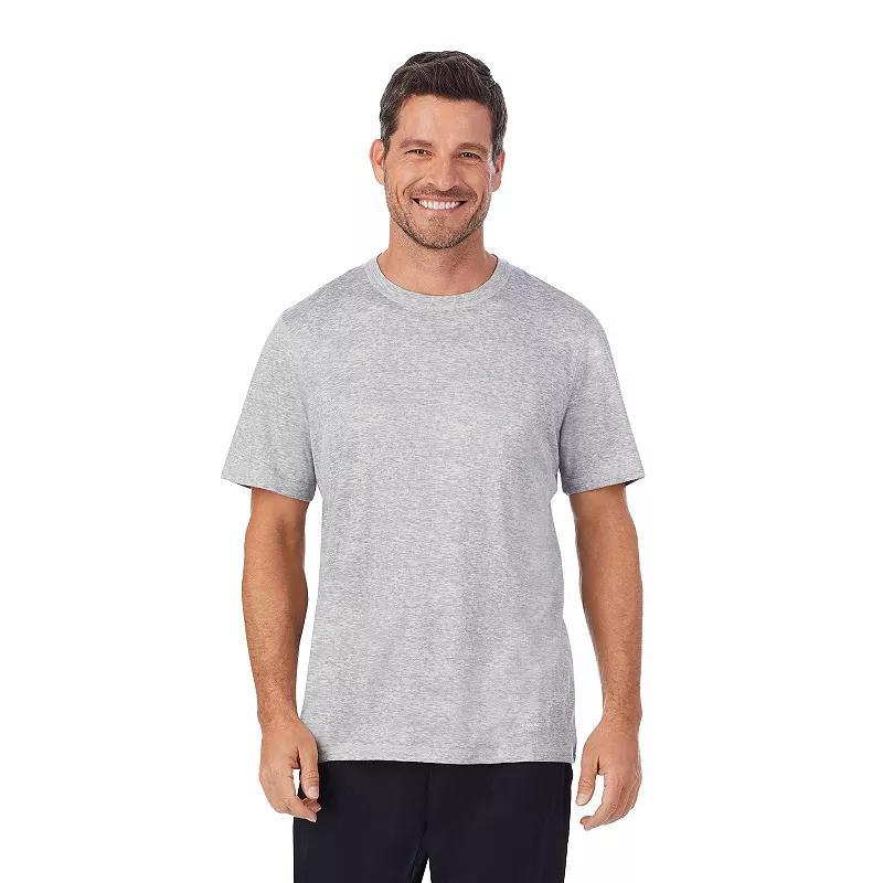 Big & Tall Cuddl Duds® Far Infrared Crewneck Short Sleeve Pajama Tee, Men's, Size: Large Tall, Gray Grey Product Image