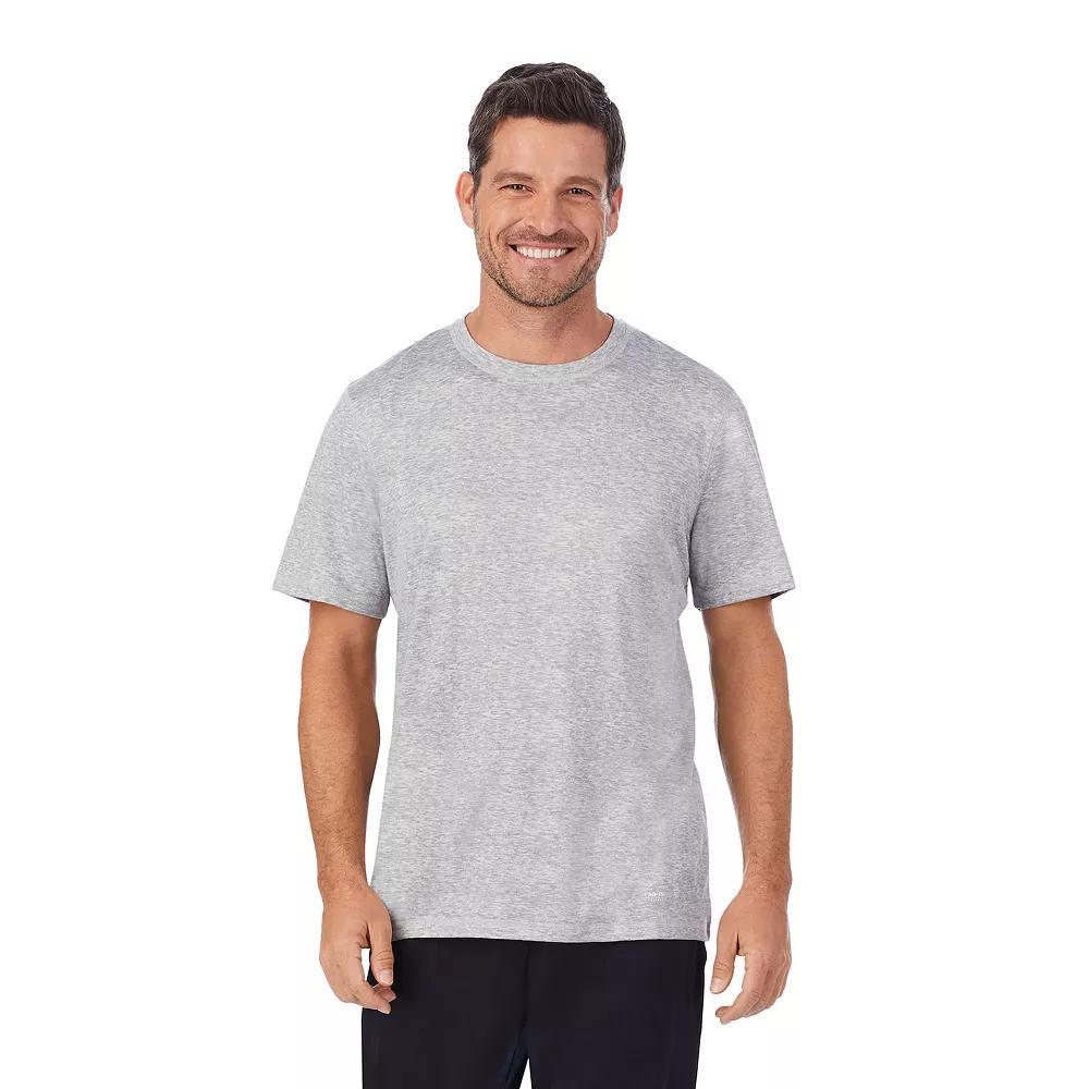 Big & Tall Cuddl Duds® Far Infrared Crewneck Short Sleeve Pajama Tee, Men's, Size: Large Tall, Gray Grey Product Image