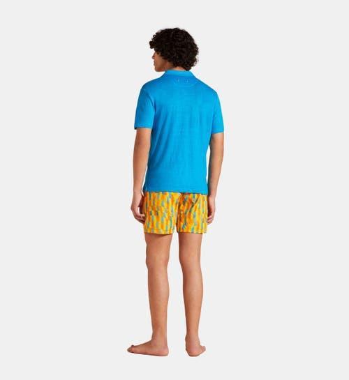Mens Pyramid Linen Polo Shirt Product Image