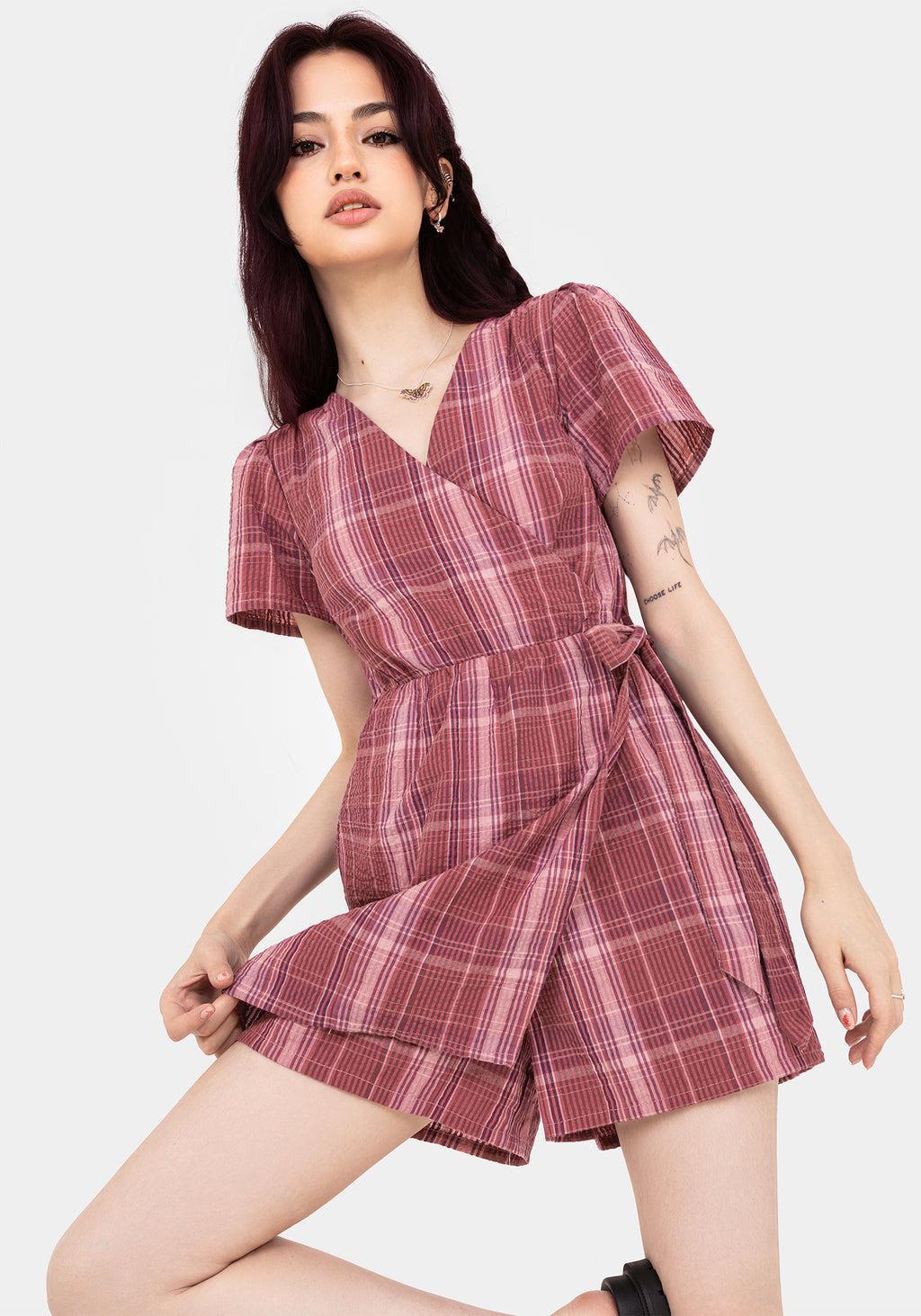 Zorina Cotton Tie Wrap Playsuit Product Image