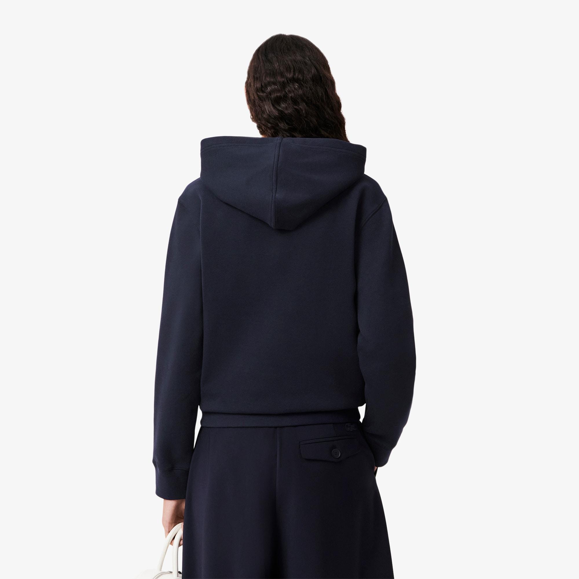 Women's Relaxed Fit Piqué Hoodie Product Image