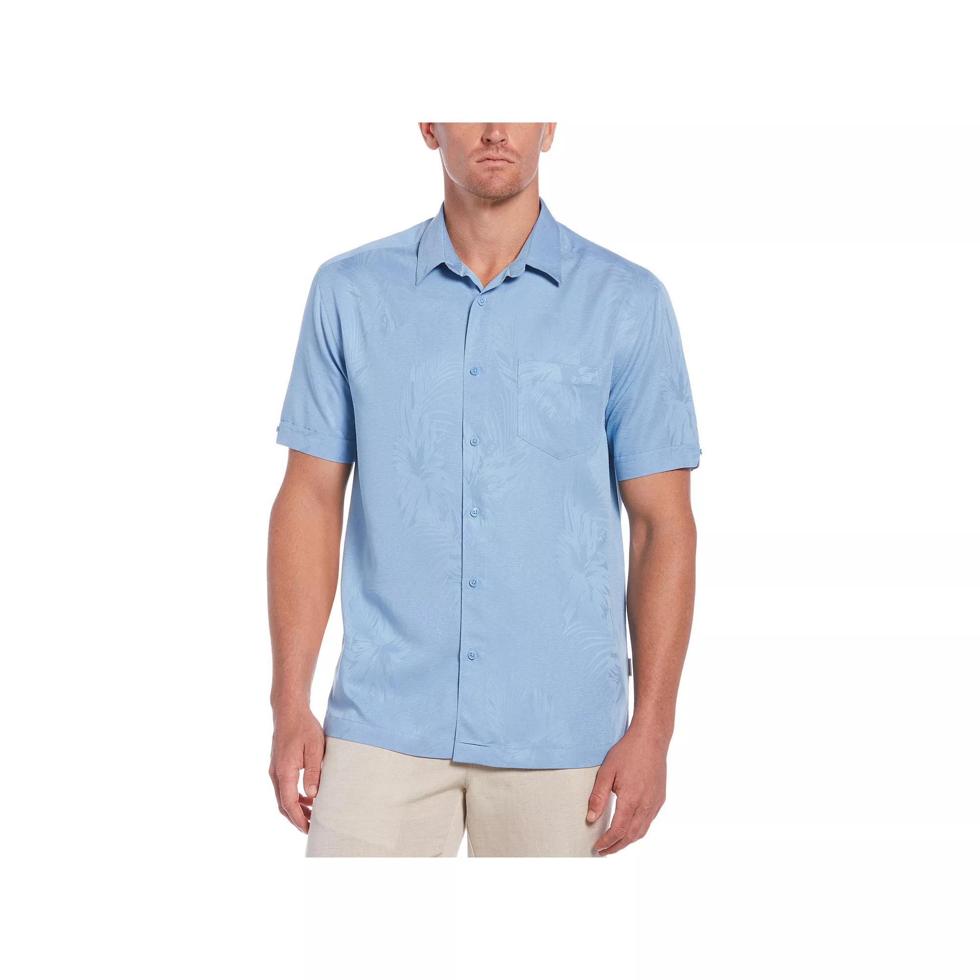 Men's Cubavera Short Sleeve Button-Down Shirt, Size: Small, Blue Blazer Product Image