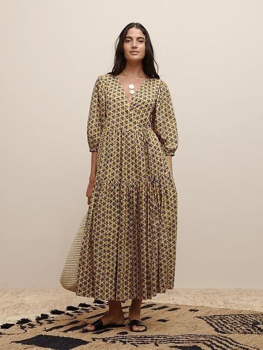 The White Lotus Cotton Wrap Dress Product Image