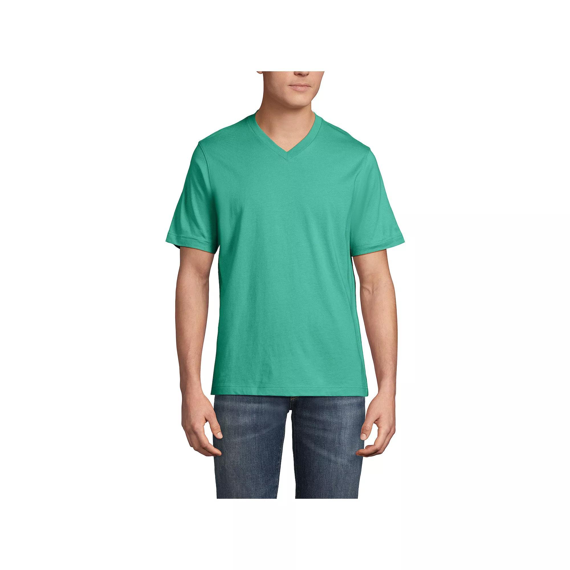 Men's Lands' End Super-T V-Neck Tee, Size: XL, Frosted Green Product Image
