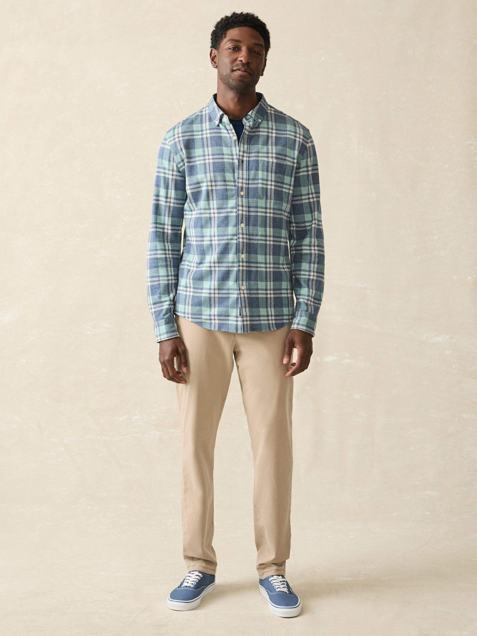 Coastline Knit Shirt - Holbrook Island Plaid Male Product Image