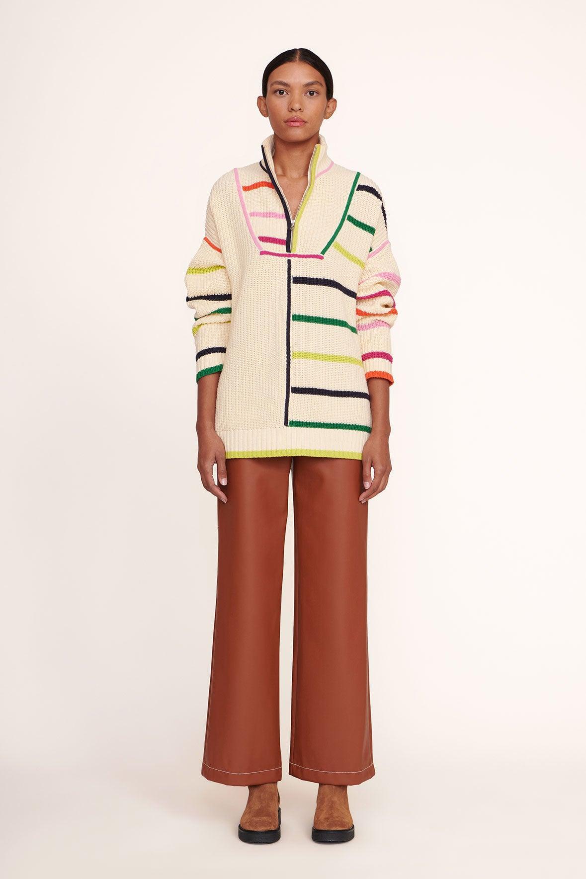HAMPTON SWEATER | CREME RAINBOW MULTI Product Image