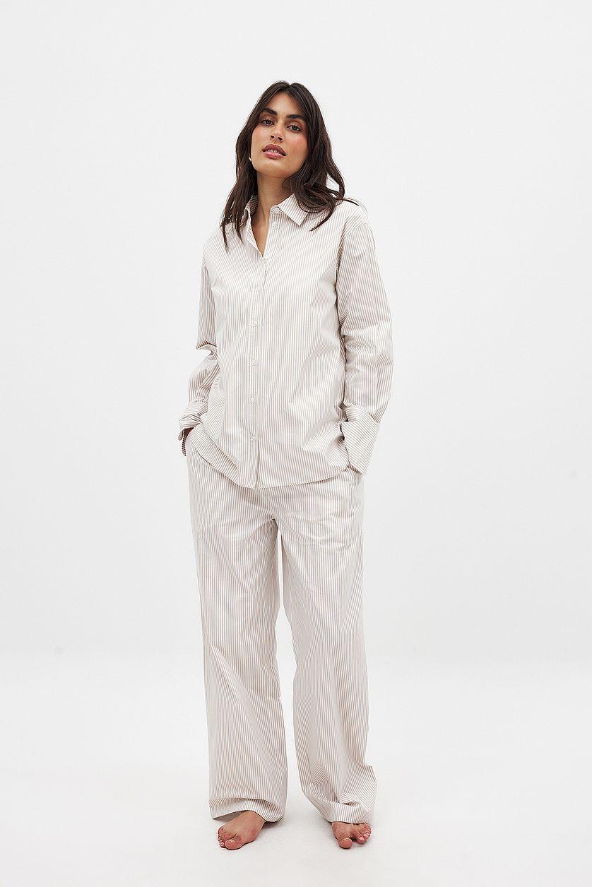 Cotton Wide Elastic Waist Pants Product Image