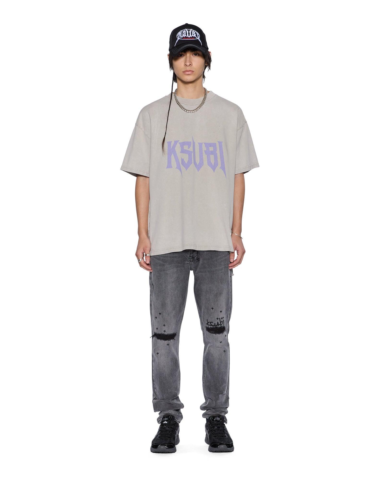 BLASTED EKCESS SS TEE SMOKE GREY Male Product Image