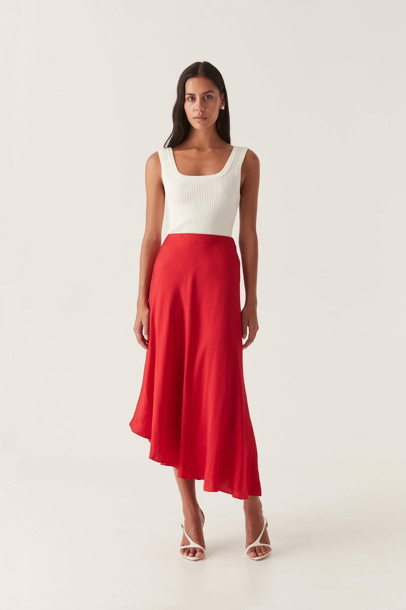 Valeria Asymmetric Midi Skirt Product Image