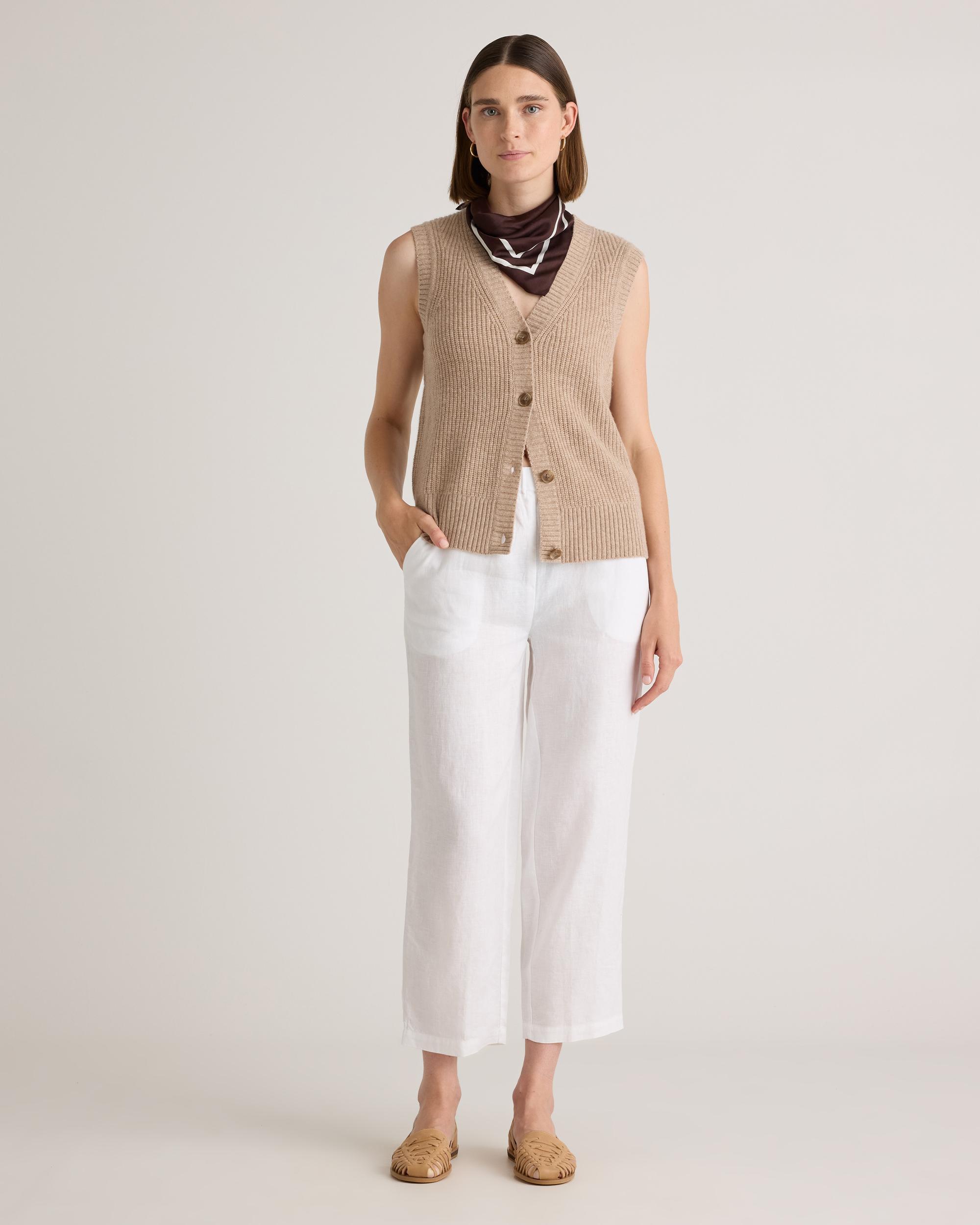 Quince | Women's Mongolian Cashmere Fisherman Sweater Vest Size XL Product Image
