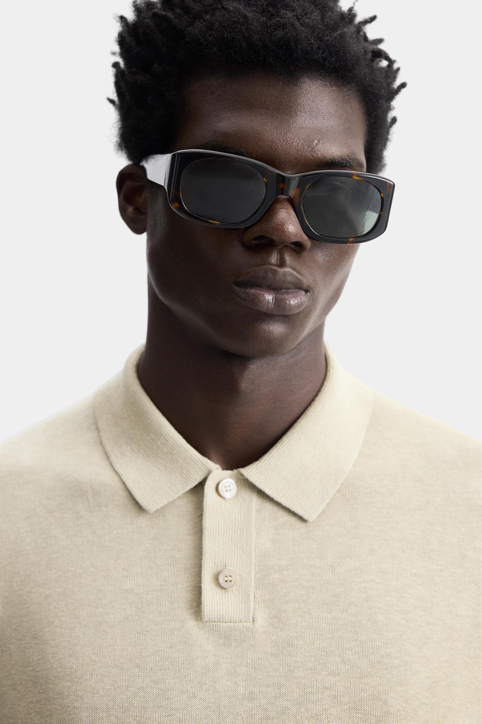 KNIT SILK LINEN POLO SHIRT Product Image