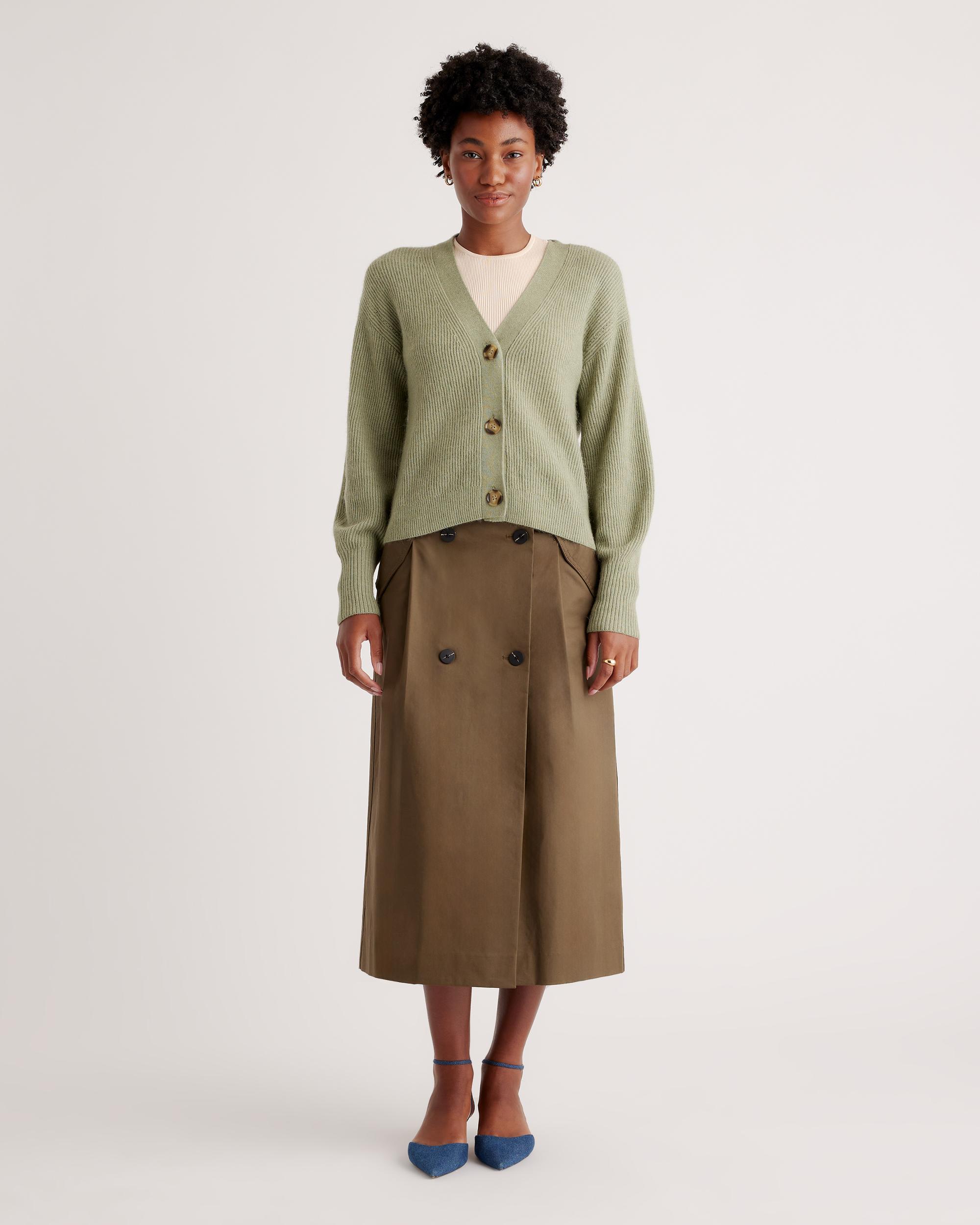 Quince | Women's Baby Alpaca-Wool Cropped Cardigan Sweater Size XS Product Image