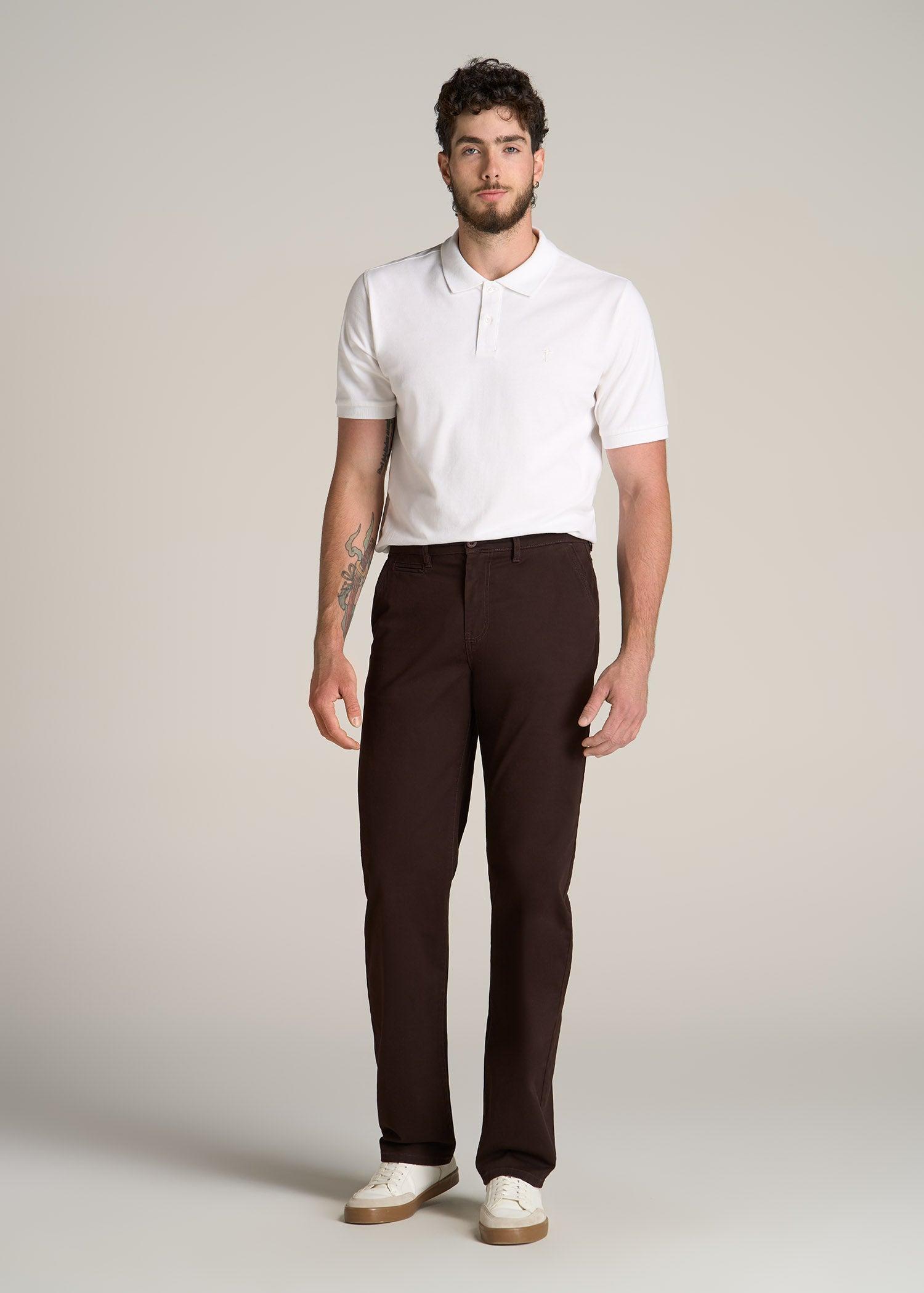 Mason RELAXED Chinos for Tall Men in Chocolate Product Image
