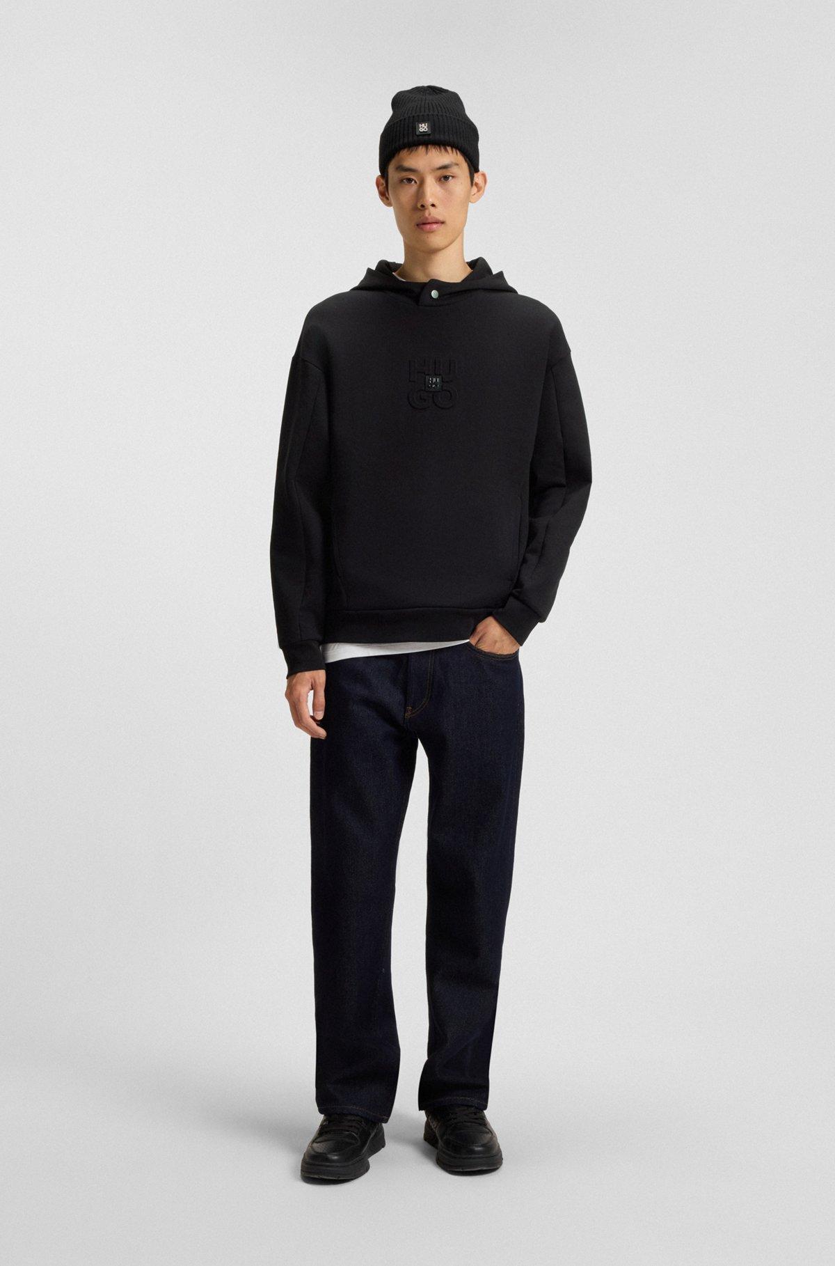 Interlock hoodie with stacked logos Product Image