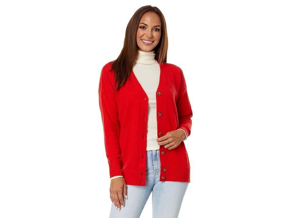 Madewell V-Neck Relaxed Cardigan (Poppy) Women's Sweater Product Image