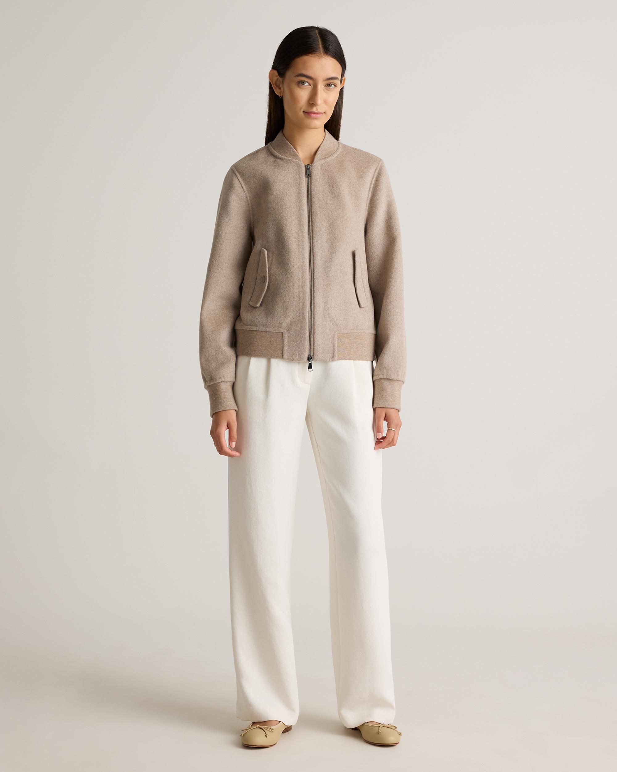 Quince | Women's Double-Faced Merino Wool Bomber Jacket Size XS Product Image