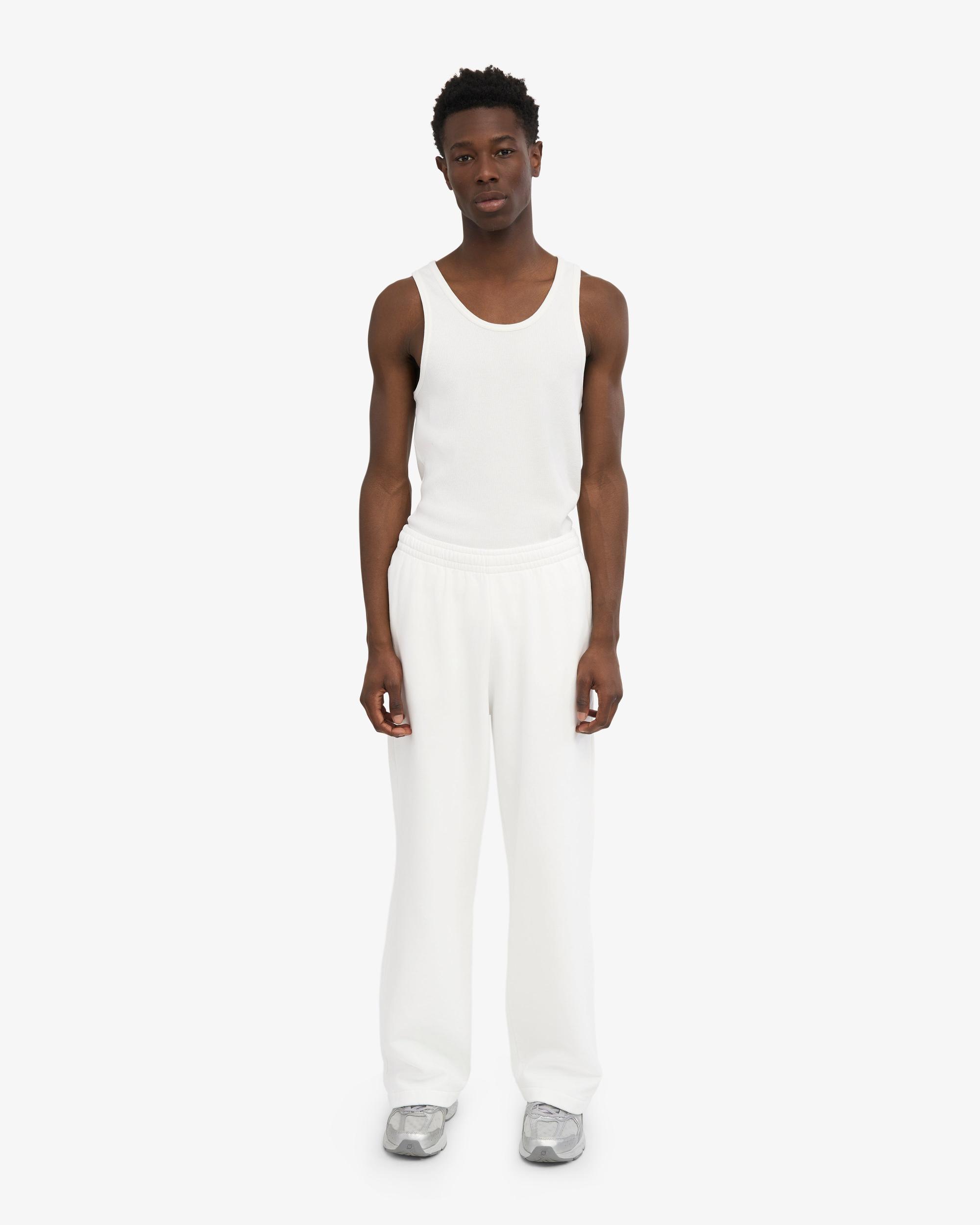 Organic Straight Leg Sweatpants - Optical White Product Image