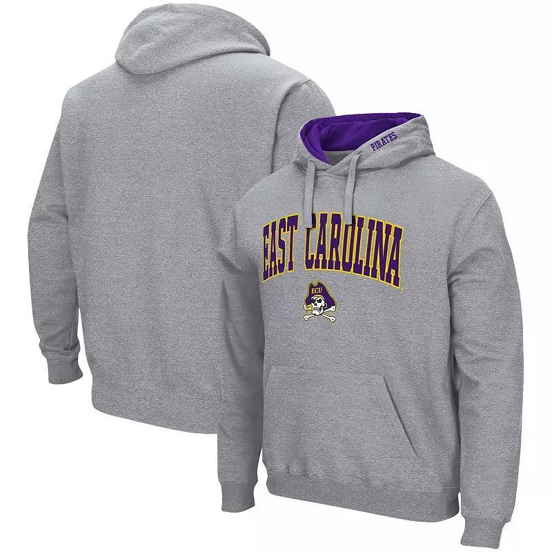 Men's Colosseum Heathered Gray Illinois State Redbirds Arch & Logo 3.0 Pullover Hoodie, Size: Medium, Ils Grey Product Image