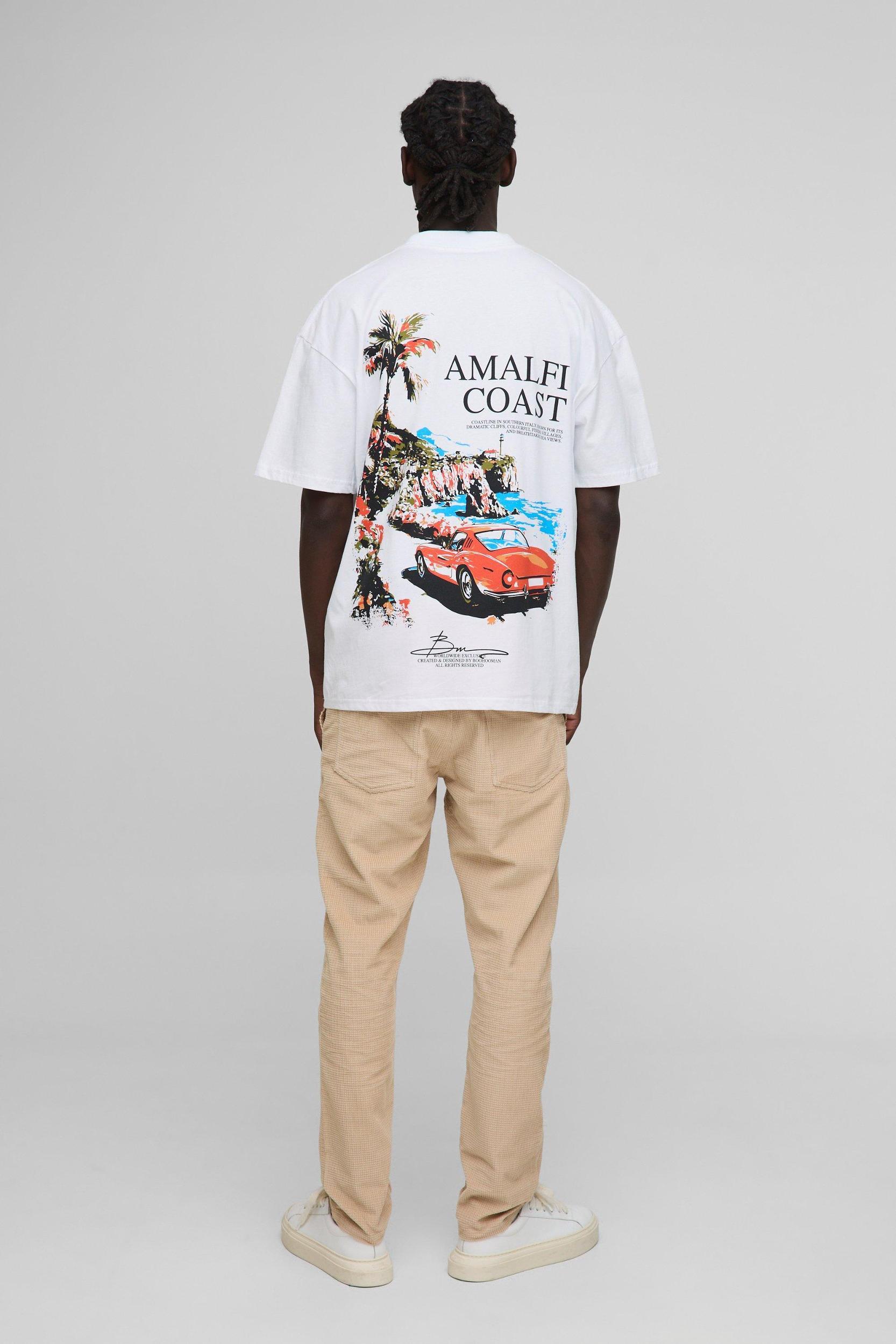 Oversized Bm Signature Amalfi Coast T-Shirt | boohooMAN USA Product Image