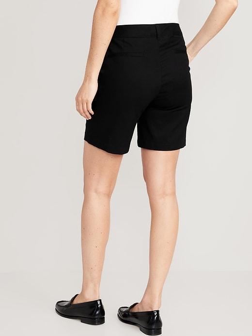 High-Waisted Uniform Bermuda Shorts -- 7-inch inseam Product Image