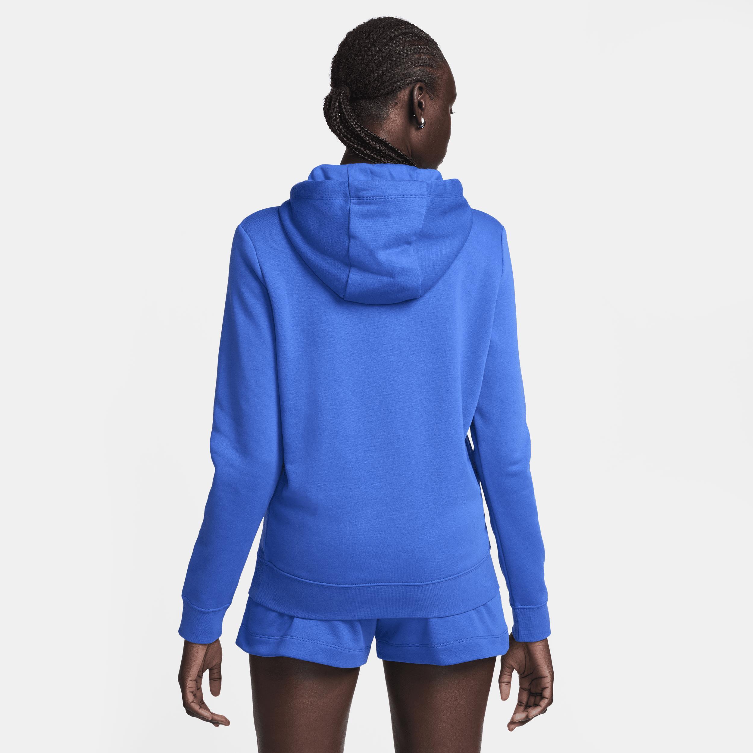 Women's Nike Sportswear Club Large Logo Fleece Hoodie, Size: Small, Game Royal Product Image