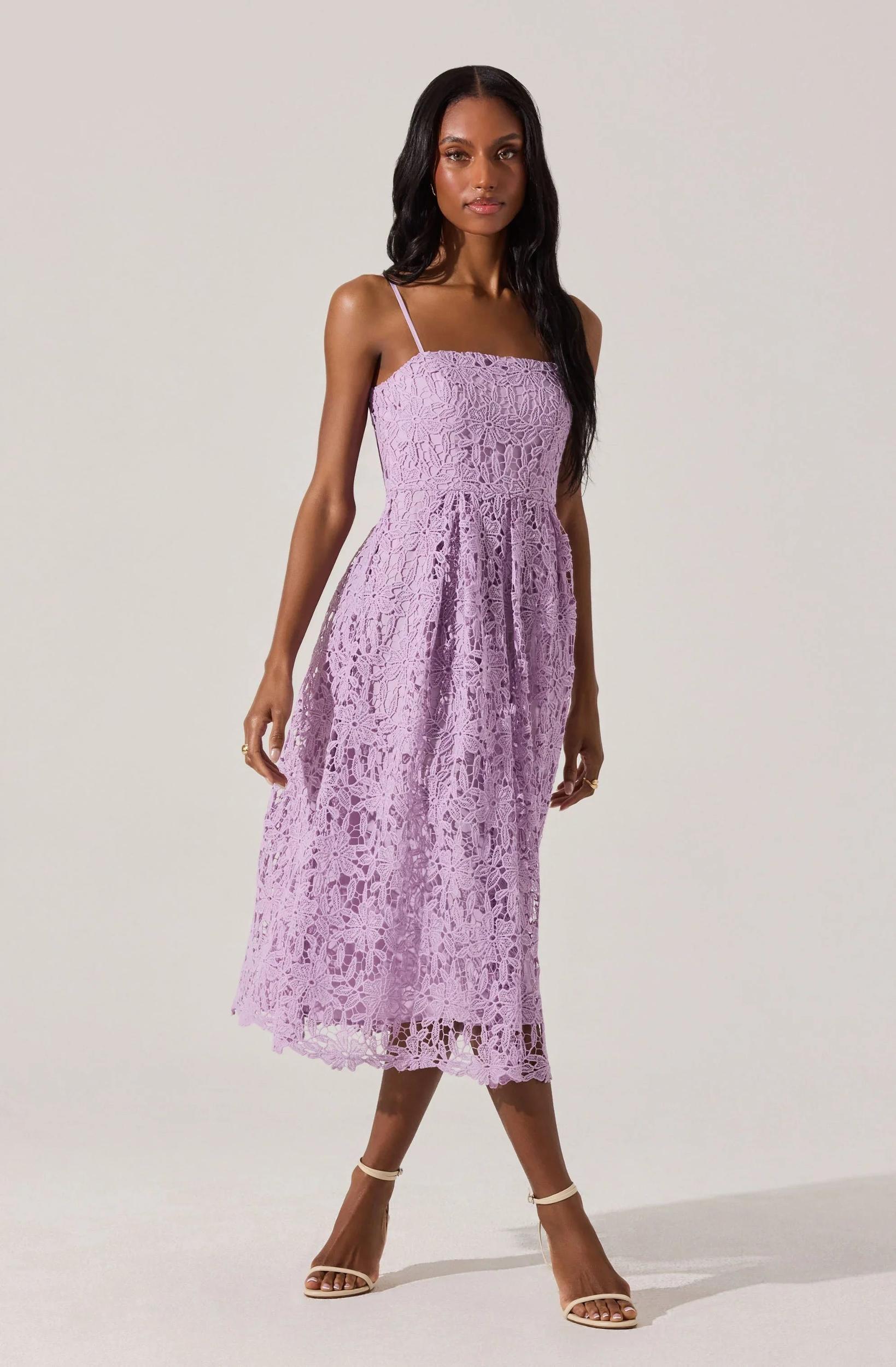 Lace Fit & Flare Dress Product Image