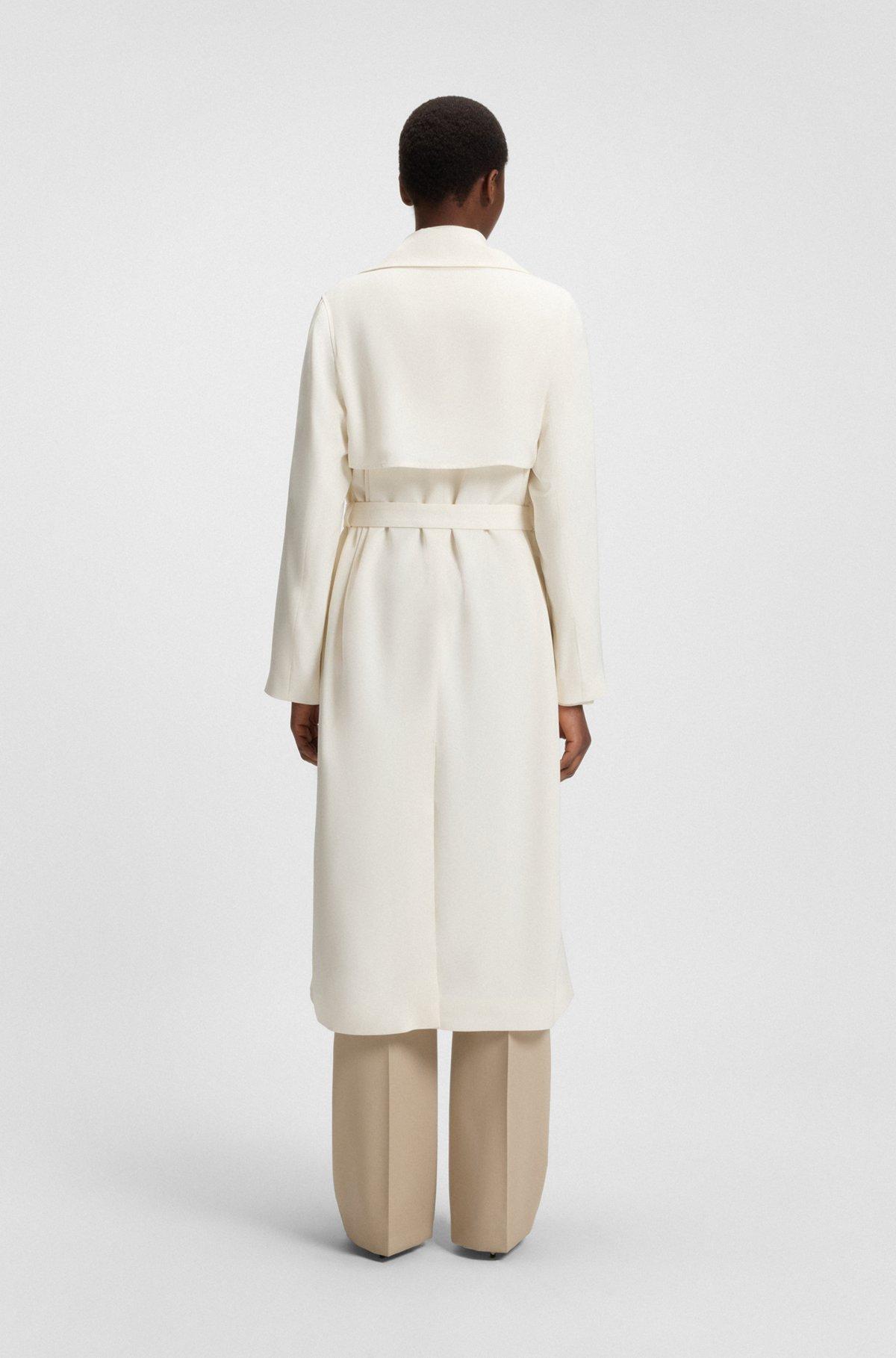 BOSS - Trench coat with fabric belt - White Product Image