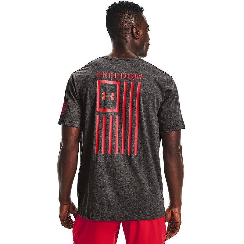 Big & Tall Under Armour Freedom Flag Tee, Men's, Size: 3XL, Black Gray Product Image